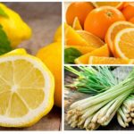 Limão, laranja e capim-limão