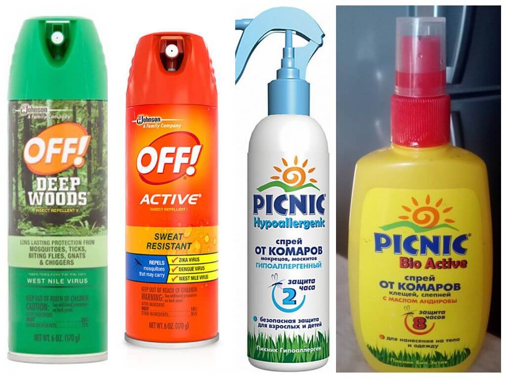 Sprays de insetos populares